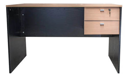 Escritorio De Oficina Platinum Haya Negro 2 Cajones Haya/negro