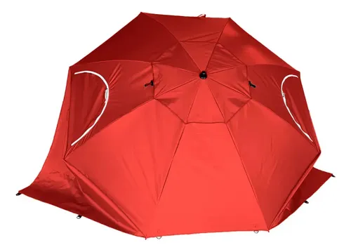 Sombrilla Carpa Playera Rojo Reforzada 2 M Rojo Lisa