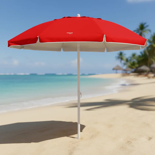 Sombrilla De Playa Playera Jardin Plegable 1.80m Con Funda