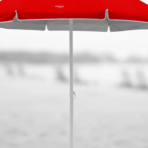 Sombrilla Para Playa Y Jardin 2 M Roja C/bolsa Rojo Lisa