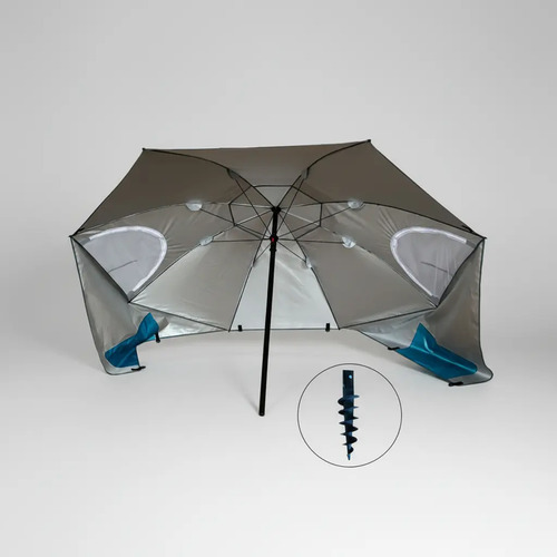 Sombrilla Carpa Playera Azul Reforzada 2 M Azul Lisa