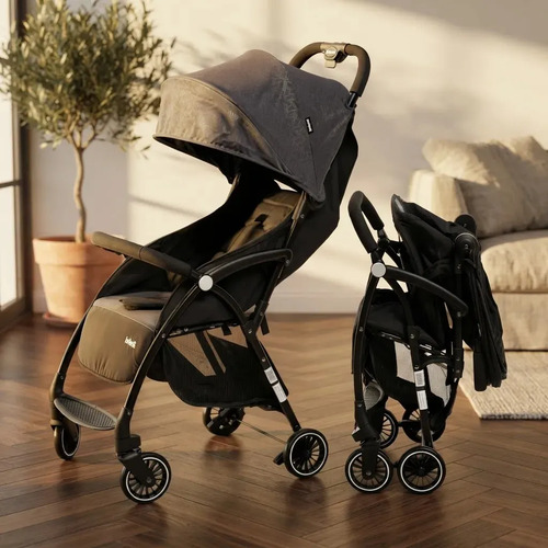 Cochecito Compacto Foldy Bebesit Gris Negro