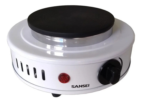 Anafe Sansei Ansn1mwn 1h 500w Encendido Manual Blanco Blanco
