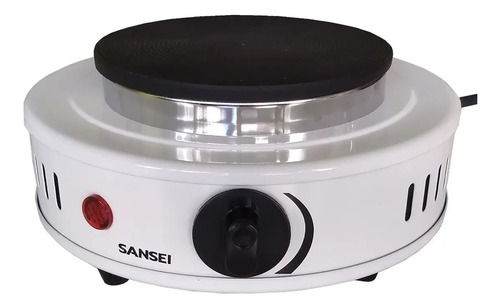 Anafe Sansei Ansn1mwn 1h 500w Encendido Manual Blanco Blanco