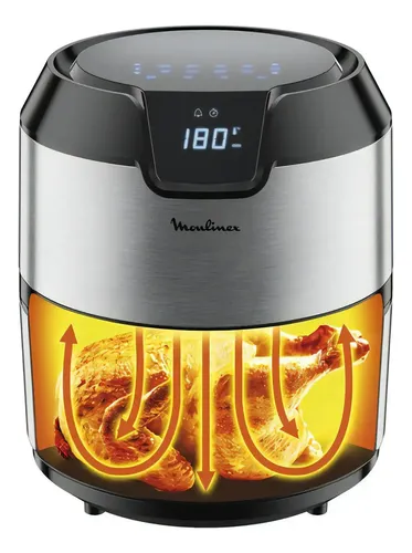 Freidora De Aire Moulinex Fry Deluxe 4.2 Litros Inoxidable Plateado