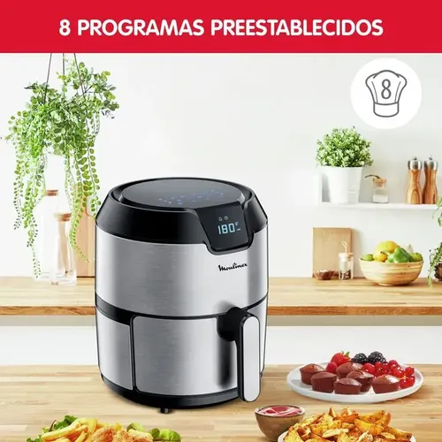 Freidora De Aire Moulinex Fry Deluxe 4.2 Litros Inoxidable Plateado