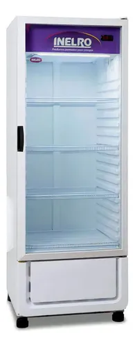 Exhibidora Vertical Inelro Mt-14 390l Control Temperatura Blanca Blanco