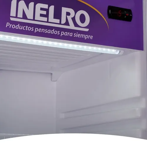 Exhibidora Vertical Inelro Mt-14 390l Control Temperatura Blanca Blanco