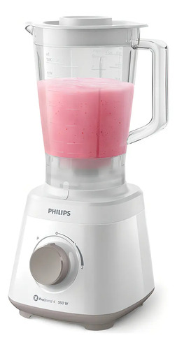 Licuadora Philips Hr2129 2 Litros 550w Resistente Pica Hielo Blanco