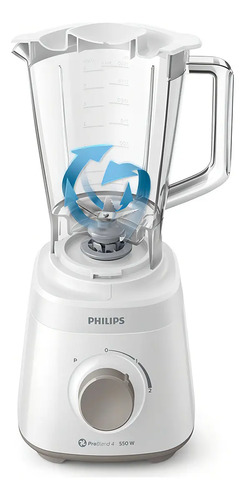 Licuadora Philips Hr2129 2 Litros 550w Resistente Pica Hielo Blanco