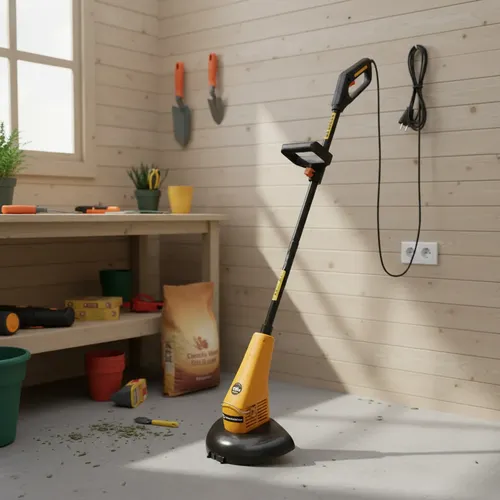 Bordeadora Electrica Steel Home 900w 2 Rulemanes Plegable Amarillo