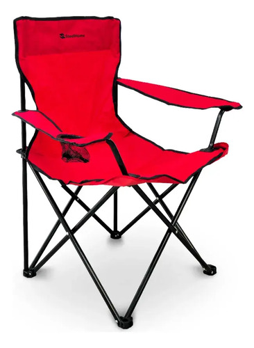 Sillon Plegable Director Con Apoyavaso Rojo Steelhome Rojo