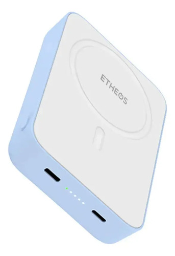Cargador Portatil Magnetico Powerbank Etheos 10000mah Blanco