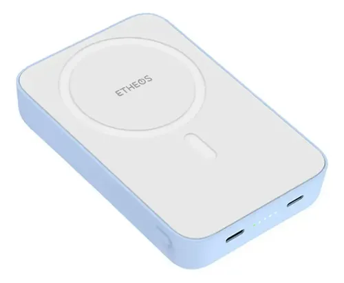 Cargador Portatil Magnetico Powerbank Etheos 10000mah Blanco