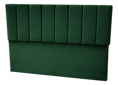 Respaldo De Cama Canelon Queen King-house Pana Gris Oscuro Verde