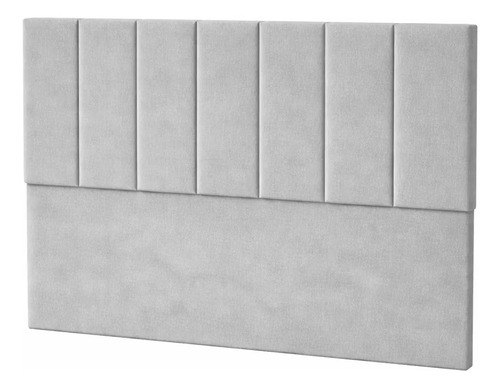 Respaldo De Cama Canelon Queen King-house Pana Gris Oscuro Gris
