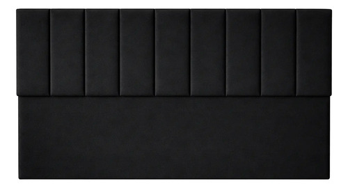 Respaldo De Cama Canelon King 200x120cm King-house Pana Negro