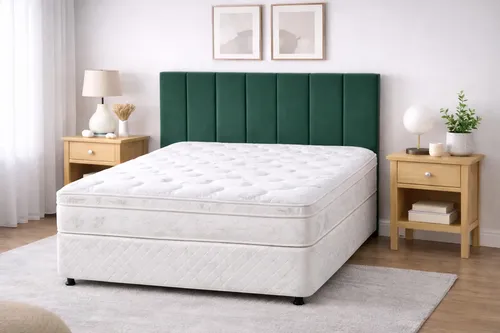 Respaldo De Cama Canelon 2 Plaza 140x120cm King-house Pana Verde