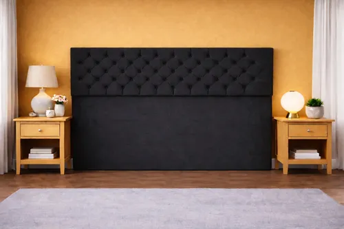 Respaldo De Cama Capitone King 200x120cm King-house Pana Gris/grafito