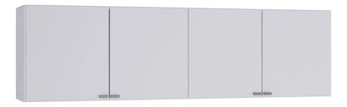 Alacena Orlandi 160cm 4 Puertas Melamina Blanca Con Estantes Blanco