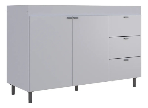 Bajo Mesada Orlandi Eco 1.20 3 Cajones 2 Puertas Cocina Blanco