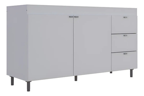 Bajo Mesada Orlandi Eco 1.40 Melamina Color Blanco Blanco Nuevo