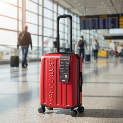 Valija Rígida Original Hard Abs Wanderlust Resistente Rojo Rígida