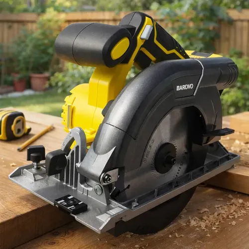 Sierra Circular Barovo Inalámbrica Para Cortes De 57 Mm, Sin Batería Amarillo