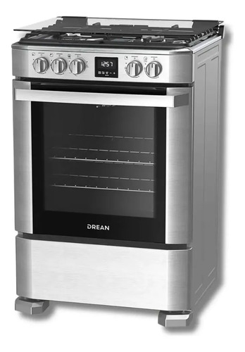 Cocina A Gas Drean Display Digital Timer Luz 4 Hornallas Plateado
