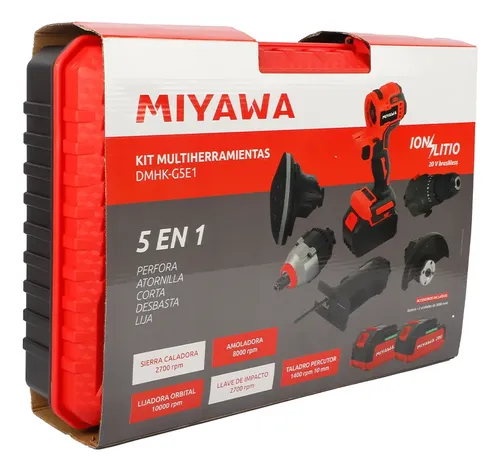 Kit Multiherramientas 5 En 1 Inalámbrico 20 V Con Maletín