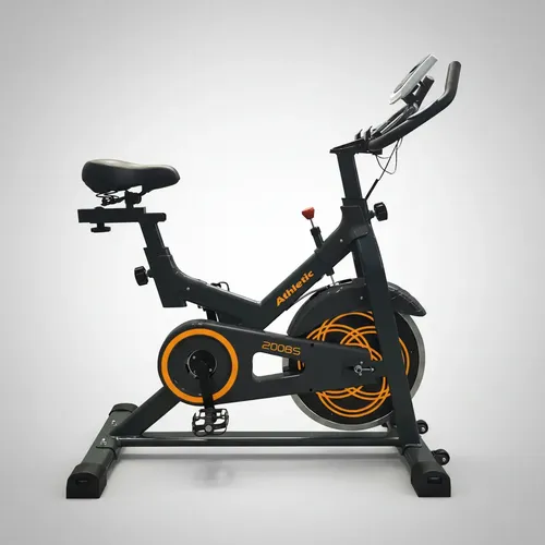 Bicicleta Spinning Fija Vertical Athletic Disco 8kg Negro