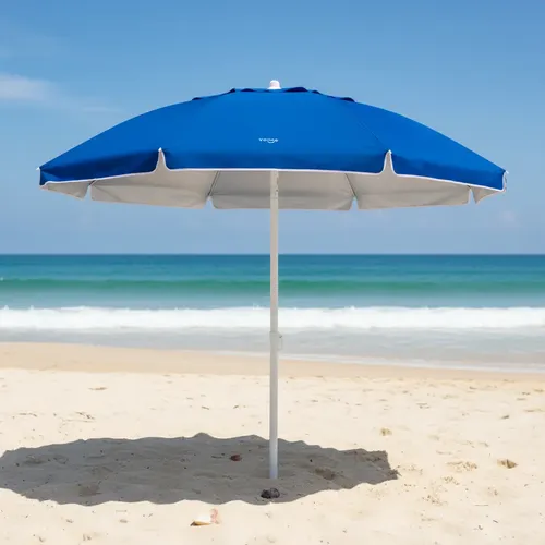 Sombrilla De Playa Vonne 2m C/bolso De Transporte Azul Lisa