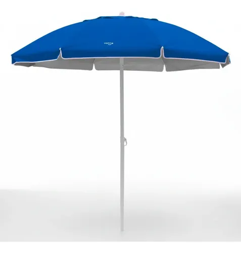 Sombrilla De Playa Vonne 2m C/bolso De Transporte Azul Lisa