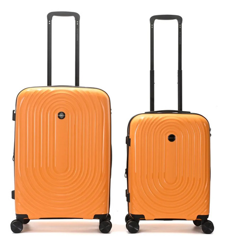 Valija Rígida Urban Hard Pp Wanderlust Resistente Y Ligera Naranja Set Valijas Wanderlust Urban Hard Pp