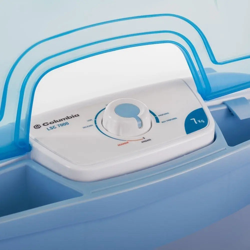 Lavarropa Columbia Lsc7000 7 Kg 7 Prog C/sup Blanco/celeste