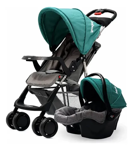 Cochecito Bebesit Travel System Eos Verde Chasis Negro Verde Oscuro Negro