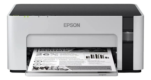 Impresora Epson Ecotank M1120 Con Wifi Blanca Y Negra 220v Blanco/negro