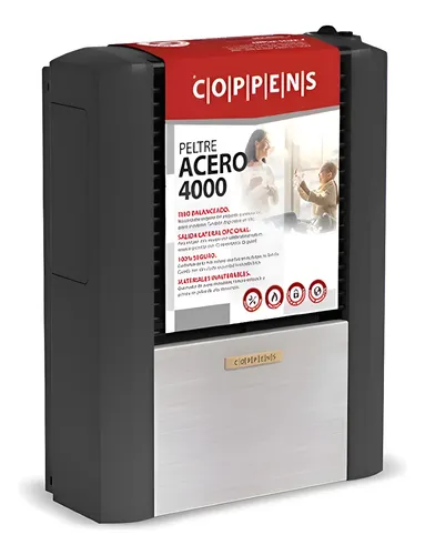 Calefactor Coppens 4000 Tbu Derecho Peltre Ii Acero Negro