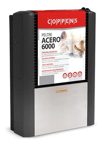 Calefactor Coppens 6000 Tbu Izquierdo Peltre Ii Acero Grafito