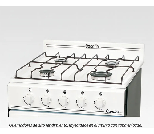 Cocina Escorial Candor S2 Color Blanco Gas Natural