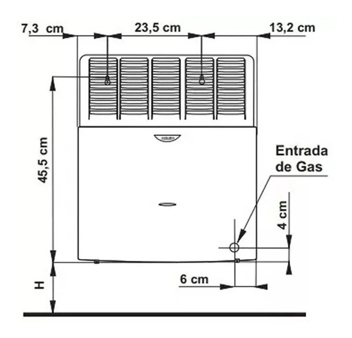 Calefactor Eskabe Multigas Sin Salida 5000 Kcal S21 Mx5 P Marfil