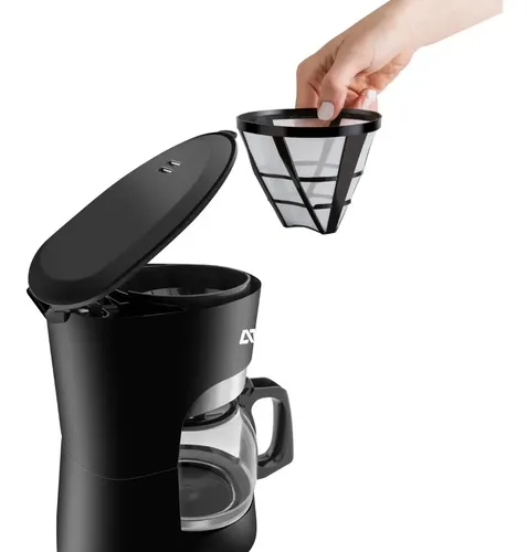 Cafetera Filtro Atma Semi Automática 1.5l Ca8143dhfp Negra Color Negro