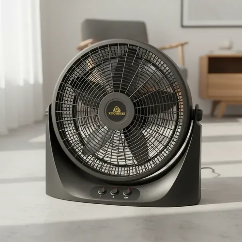 Turbo 20 King-house Kh20 3vel/silencioso/regulable/5 Aspas 50.8 Cm Negro Plástico 5