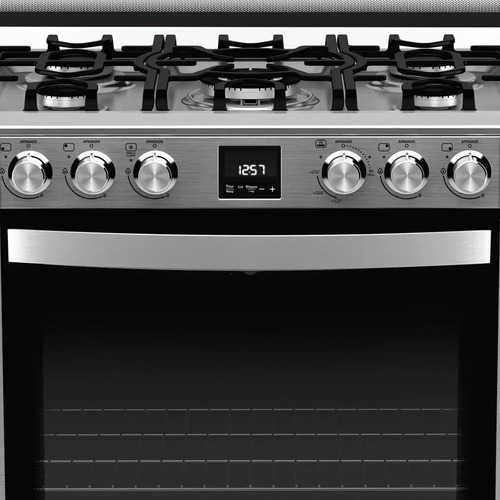 Cocina A Gas Drean 76cm Inoxidable Luz Encendido Timer Tapa Grill Cd7609ei