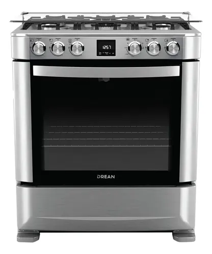Cocina A Gas Drean 76cm Inoxidable Luz Encendido Timer Tapa Grill Cd7609ei