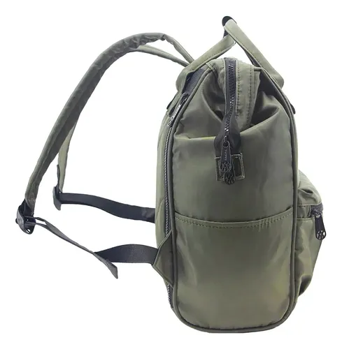 Mochila Mujer Urbana Amayra Liviana Verde Militar Verde Militar