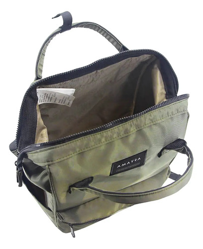Mochila Mujer Urbana Amayra Liviana Verde Militar Verde Militar