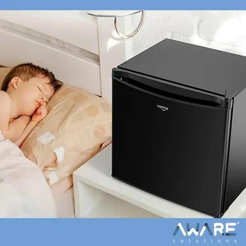 Heladera Vonne Minibar De 46 L Negra Con Puertas Reversibles Negro