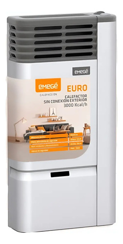 Calefactor Emege Euro Sce 3130 3000 Kcal/h Multigas Color Gris
