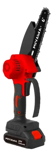 Sierra De Poda Inalámbrica Miyawa 20v 2 Baterias Cargador Negro